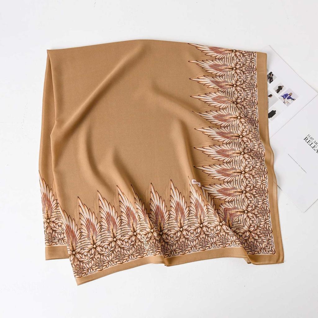 Novo Lenço Quadrado Protetor Solar Lenço de Seda Estampado Lenço Fino Lenço