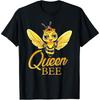 Queen Bee Crown Women Girls Mom Wife Daughter Honeybee Cotton Men T Shirt