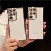 For Samsung Galaxy S25 Ultra Luxury Plating Flash Diamond Frame Transparent Phone Case For Samsung S22 S23 S24 S25 Plus Cover