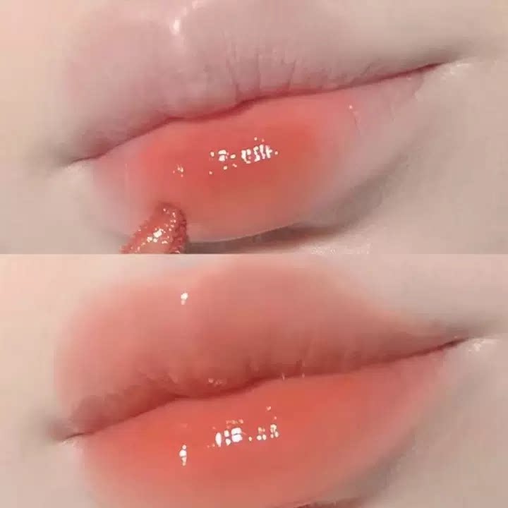 Korean-Style Youthful Look! Mirror-Like Glossy Lip Gloss for Plump Lips, Natural and Pure, Enhances Complexion, Cool Pink Lipstick in Solid Form