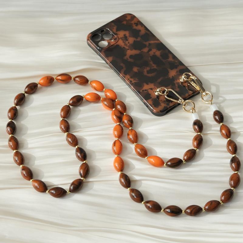 Neues Telefonzubehör, lange Handykette, Anti-Verlust-Candy-Perlen, Schulterhals, Crossbody-Telefongurt, Telefonhüllenhalterkette