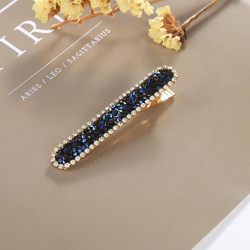 Korean Colorful Rhinestone Hair Clip, Long Duckbill, Simple Bangs & Side Clip for Women