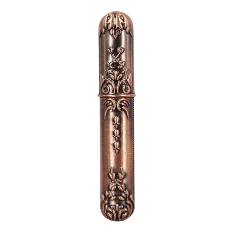 

Retro Sewing Accessories Box Alloy Needle Holder Tube For Professional Tailors Dressmakers And Sewing Enthusiasts бронзовий