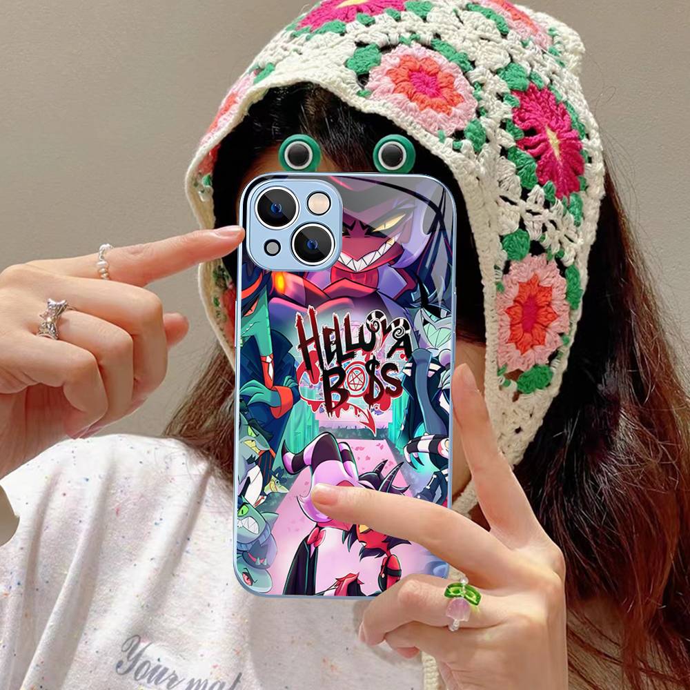 H-Helluva Boss Anime For IPhone 14 13 12 Mini 11 Pro XS Max X XR 14 Plus Tempered Glass Cover