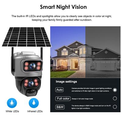 V380 Dual Lens 4G kamera Solární PIR detekce člověka Noční vidění Vodotěsné bezpečnostní Video IP Camara 8MP 4K baterie CCTV monitor