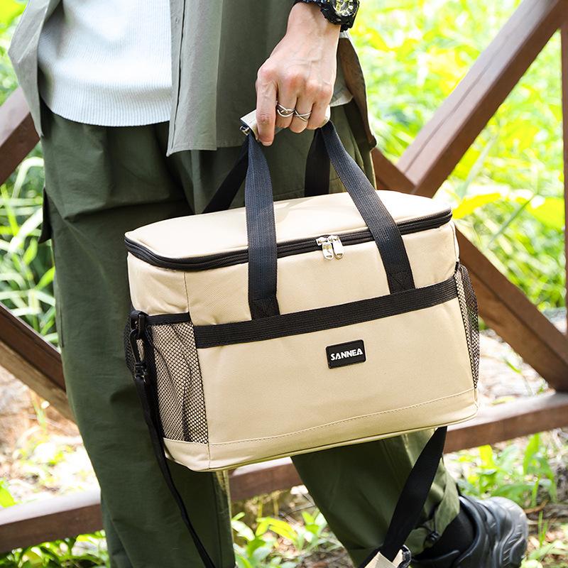 Multifunkční dvouvrstvé chladicí tašky na oběd pro ženy Muži Velkokapacitní cestovní piknikový obědový box s ramenním popruhem