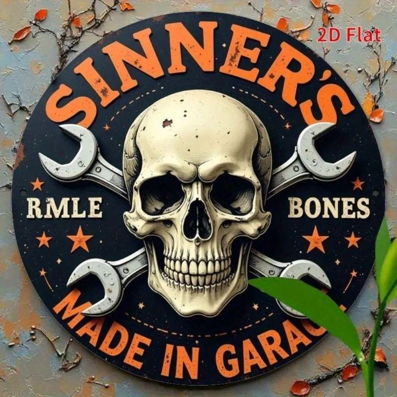 Vintage Tin Painting Gift for Friends Wall Decor