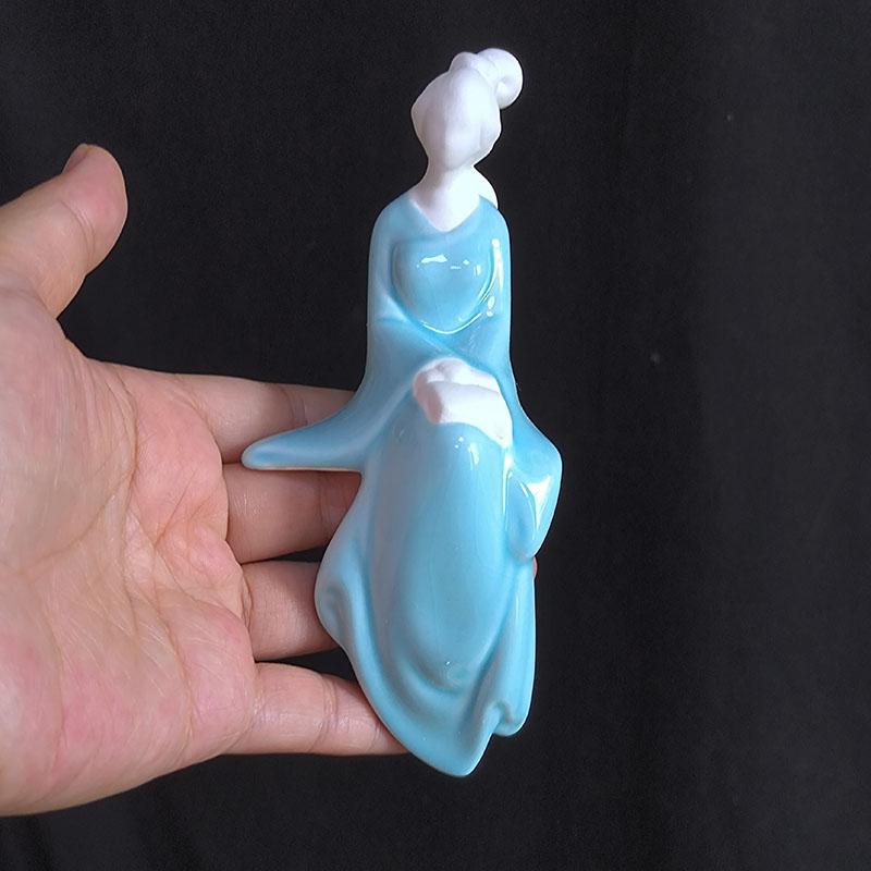 1x 16cm Dehua Porzellan Heimschmuck Klassische Damen Heimdeko Dekoration Kreative Keramik Tee Wohnzimmer Figuren