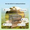 Portable 360° Rotating BBQ Grill: Easy-Clean, Outdoor Camping & Picnic Grill with Detachable Rack