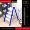 Lightweight Multifunctional Festive Red Three-Step Folding Ladder with High-Grade Anti-Slip Steps for Home Storage.