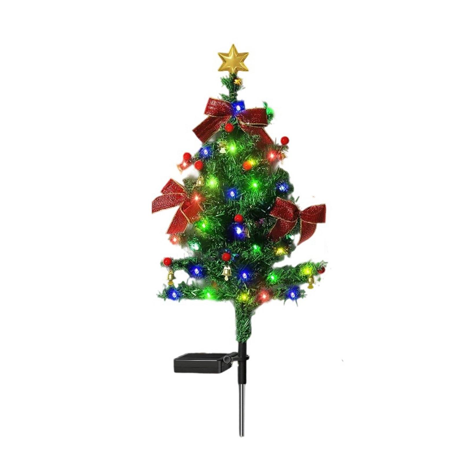 

Солнечные Рождественские Огни Рождественская Атмосфера Светящиеся Огни Дерева Водонепроницаемые Наружные Садовые Наземные Газонные Огни One Size