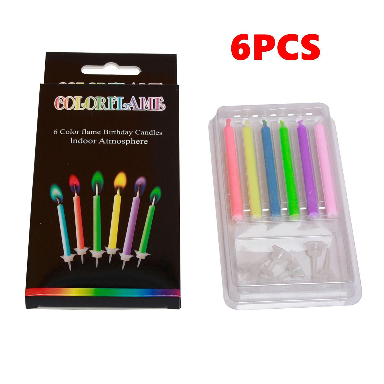 

36-6pcs Super Bright Candles Colorful Frame Candles Novelty Decorations Environmentally Friendly Paraffin Wax for Kids Children