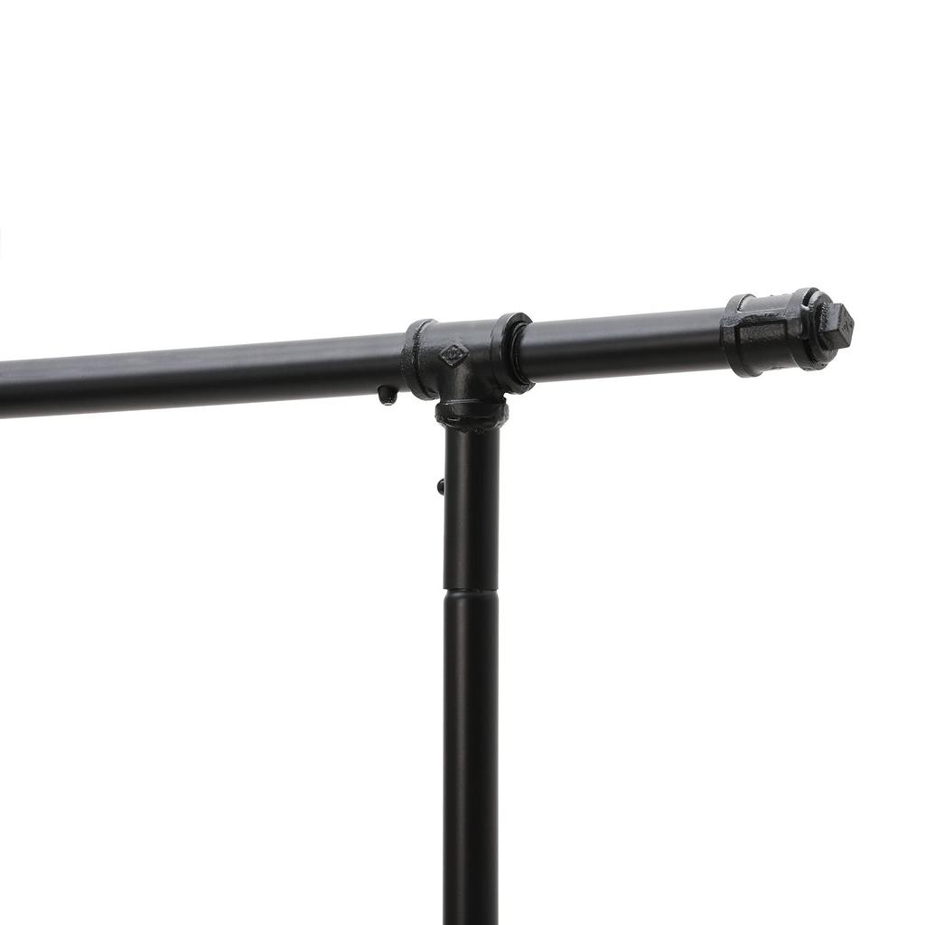 SONGMICS Industrial Clothes Rack on Wheels, Maximum load of 110 Kg, Double Garment Hanging Rod, Heavy Duty Commercial Display, Black