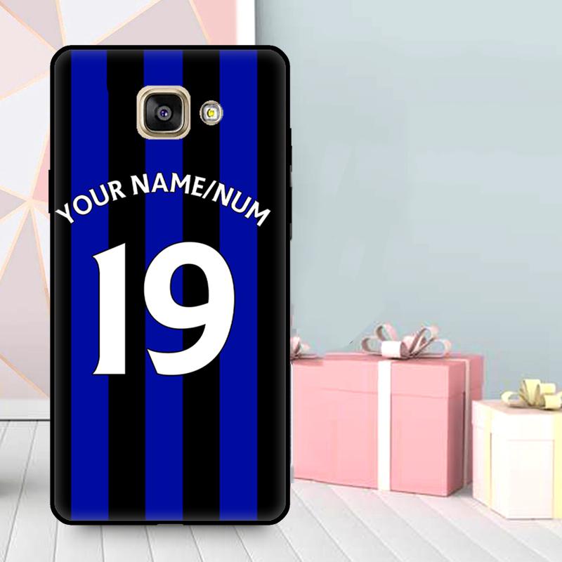 Personalised Football Number Strips Case For Samsung Galaxy J3 J5 J7 J1 2016 A3 A5 2017 J4 J6 J8 A7 A9 A6 A8 Plus 2018 Cover