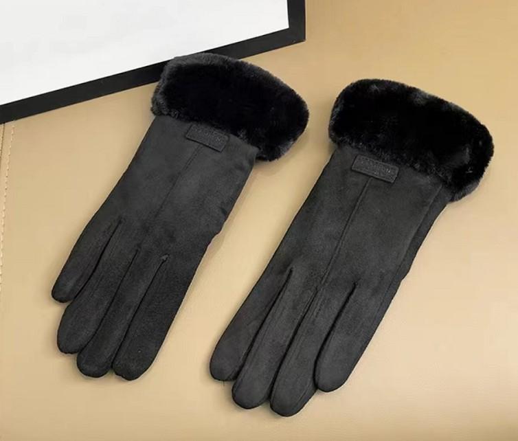

Теплые замшевые перчатки для осени и зимы женские плюс бархатная подкладка, сенсорные, для велоспорта, вождения, от холода, корейские, милые хлопковые перчатки. average size