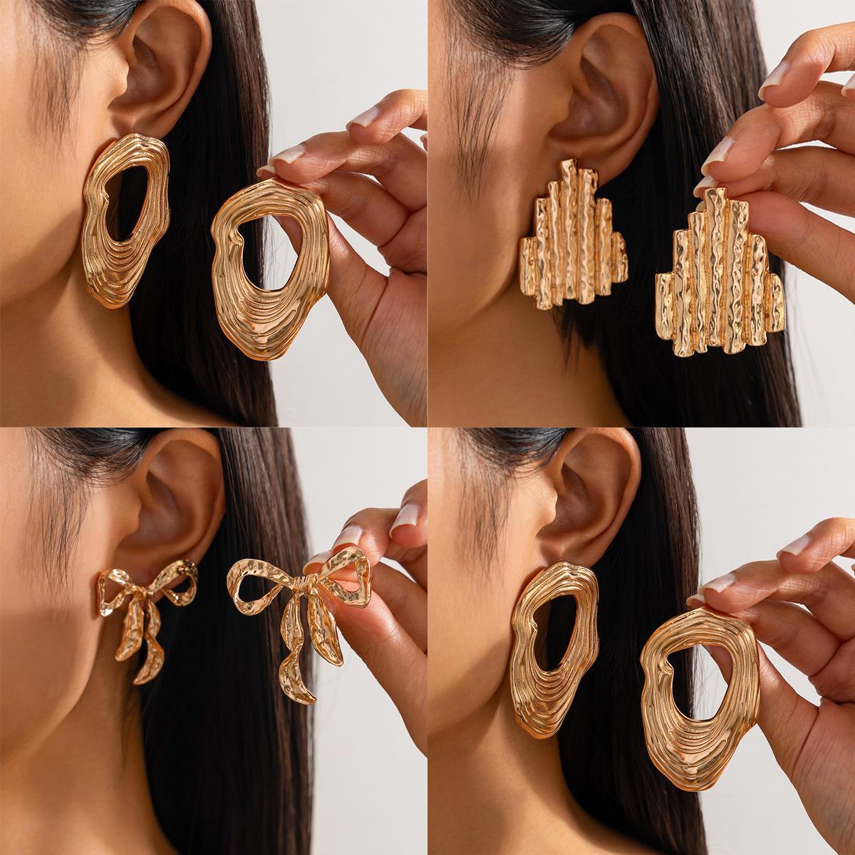 

Серьги из сплава с преувеличенной геометрической формой — европейский и американский дизайн Type 3480 белый