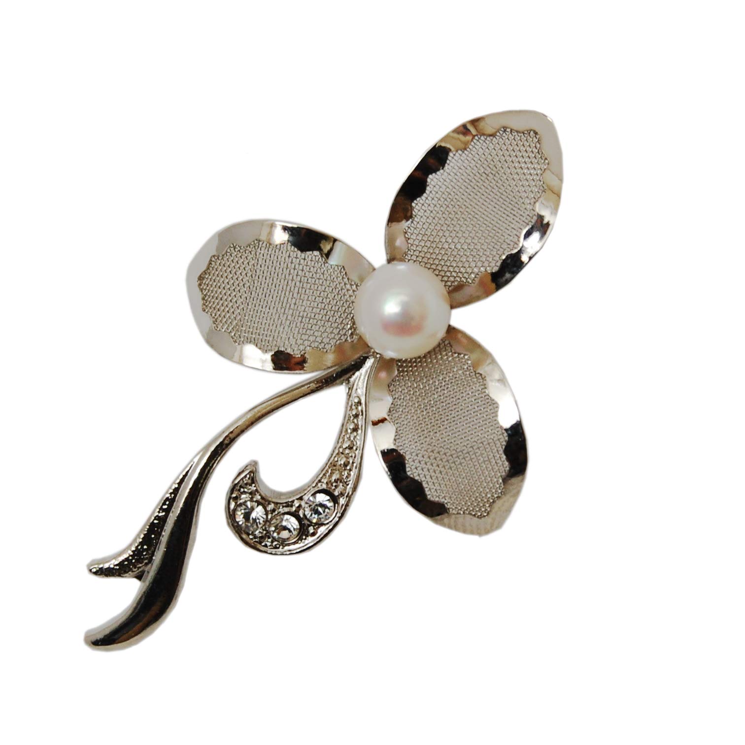 

Akoya pearl pin flower tuck pearl brooch [enyapearl] brooch, brooch, рожевий