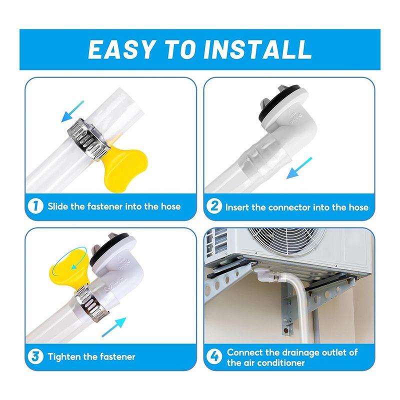 M-Modern-10Ft Portable Air Conditioner Drain Hose, AC Drain Hose Kit, Drain Hose For Air Conditioner With 3/5 Inch Connector