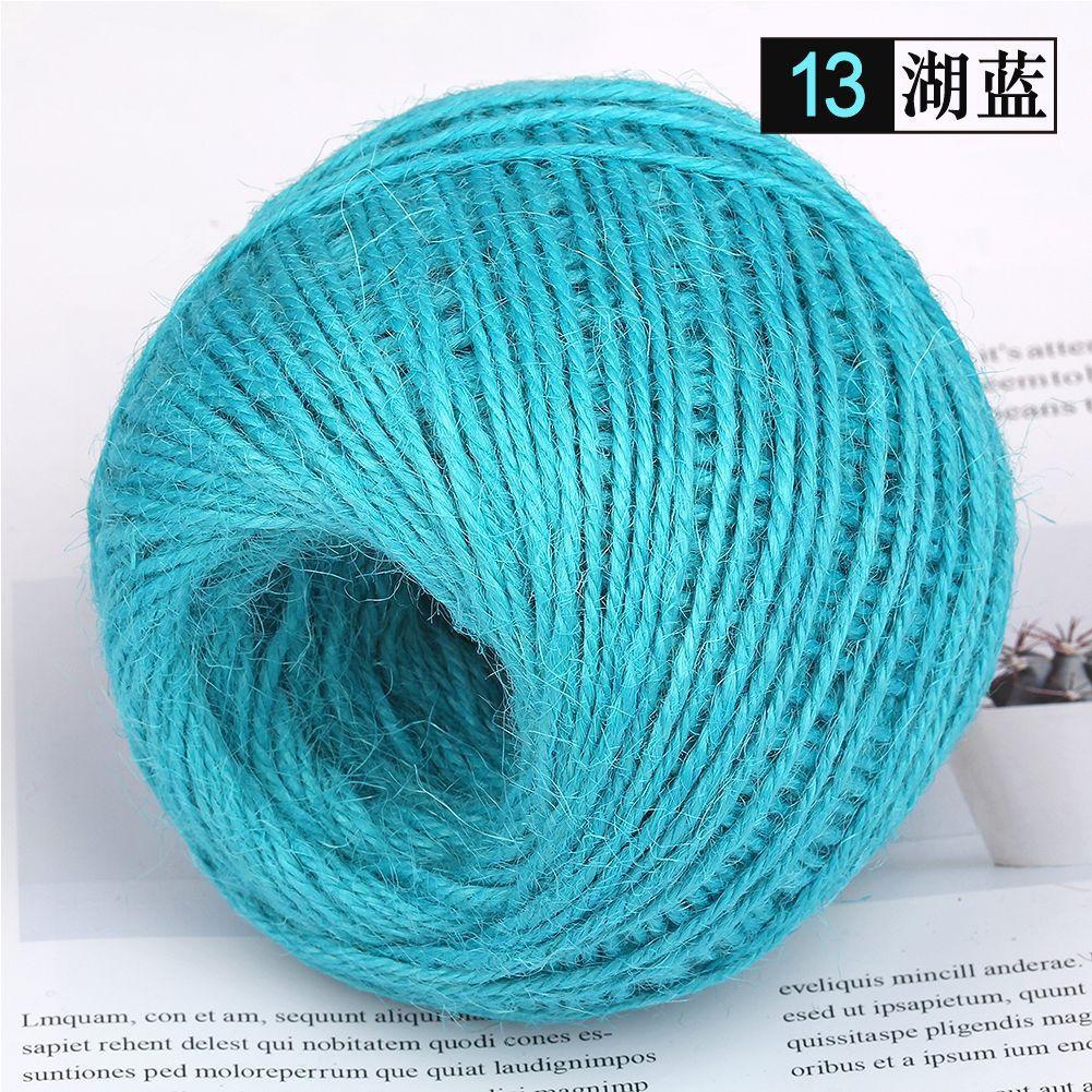2Mm Three-Strand Hemp Rope, Hand-Packaged Diy Decorative Photo Frame Lanyard Woven Rope, Small Fragrant Green Colored Hemp Thread