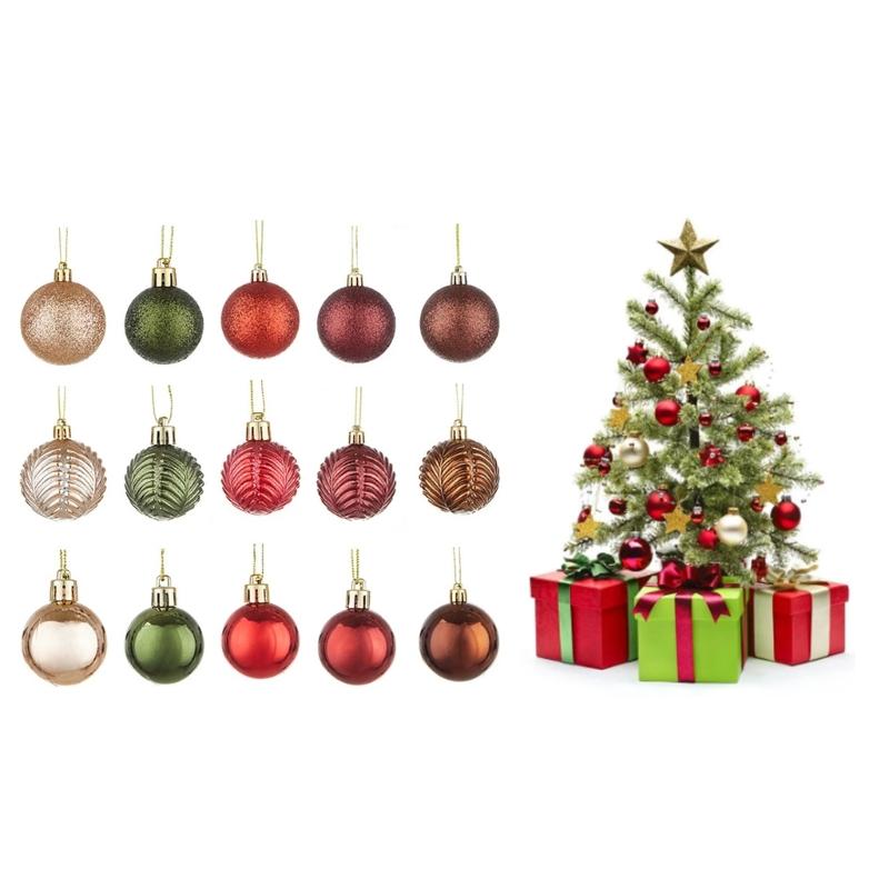 Christmas Ball Set Decorations, Pack of 12pcs Hanging Pendant Ornament for DIY Tree Ornament Home Decorating Supplies