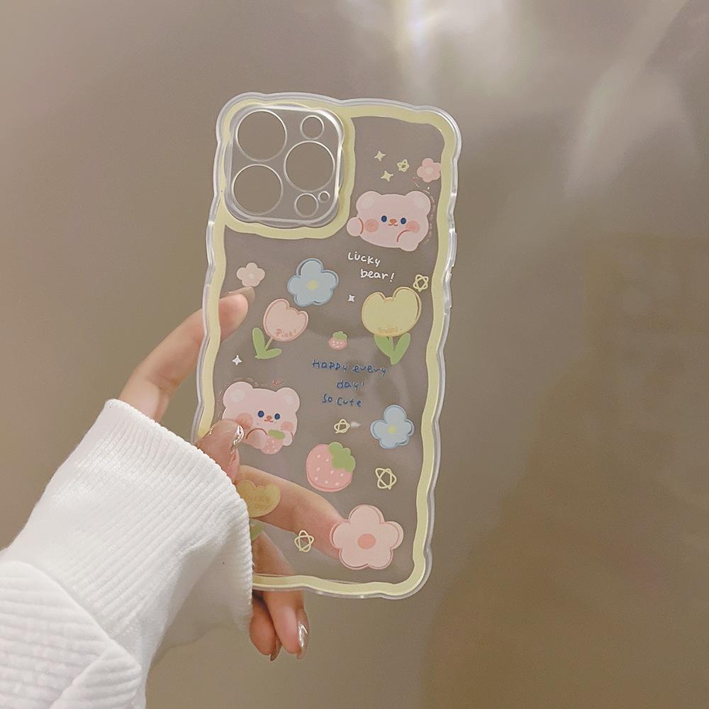 Cute Cartoon 13 for IPhone15 for Apple Phone Case 16 Transparent 12 Simple Xr Female 14promax