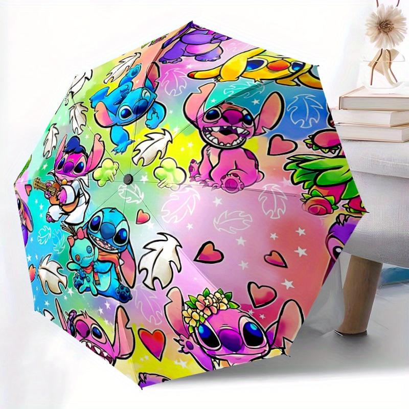 1pc Stitch Character 8-Rib Automatic Folding Umbrella, Portable & Foldable, All-Season Portable Umbrella for Women & Men yy250731150