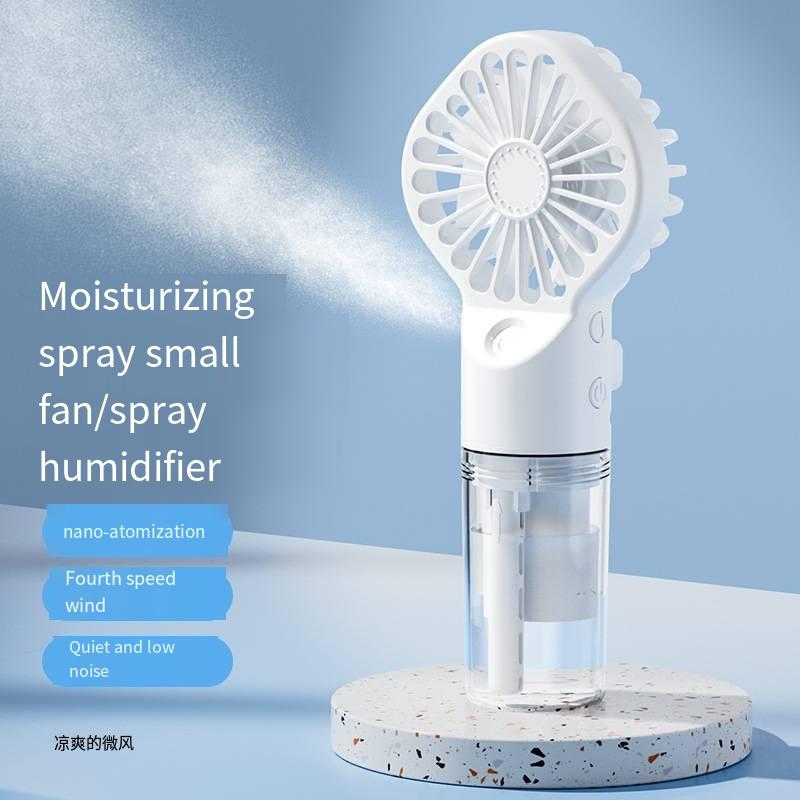 New Models Handheld Mini Fan USB Rechargeable Portable Humidifier Mist Cooler Cooling Spray Humidifier Fan for Home/Office/Dorm