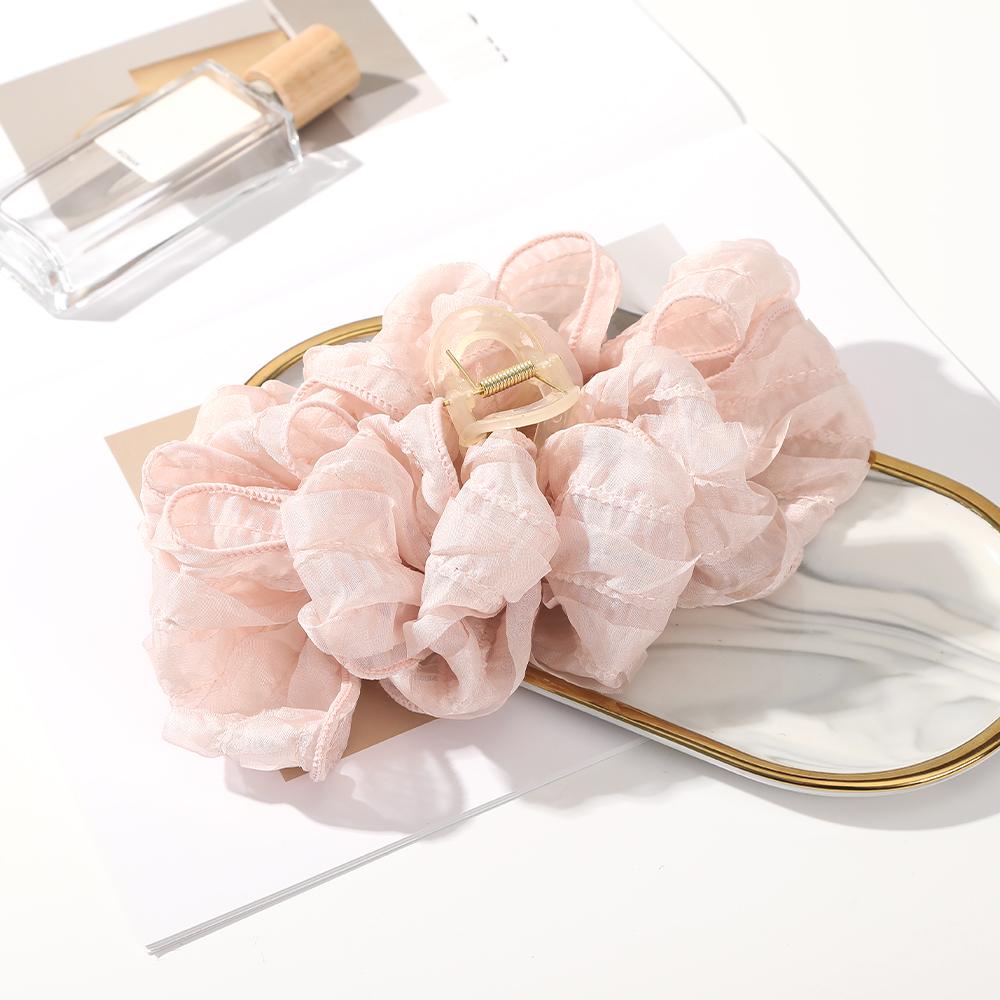 

Розовая заколка-краб для волос женская супер большая с цветком, заколка-краб для волос для конского хвоста, заколка-акула, корейская темпераментная шпилька для волос, модные зажимы для вечеринки