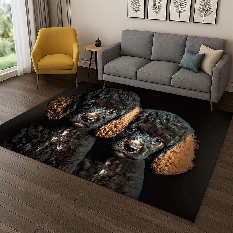 

Cute Dog Puppy Cartoon Carpet Rug for Bedroom Living Room Sofa Playroom Doormat Home Decor,Kid Game Area Rug Non-slip Gift 40x60cm