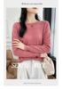2024 Autumn/Winter Knit Wool Round Neck Hollow Out Slimming Loose Sweater