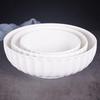 Large White Ceramic Bowl - Creative Pumpkin Design for Soup, Noodles, Kimchi, Ramen, and More. Ideal for Home Tableware in Chinese Style.