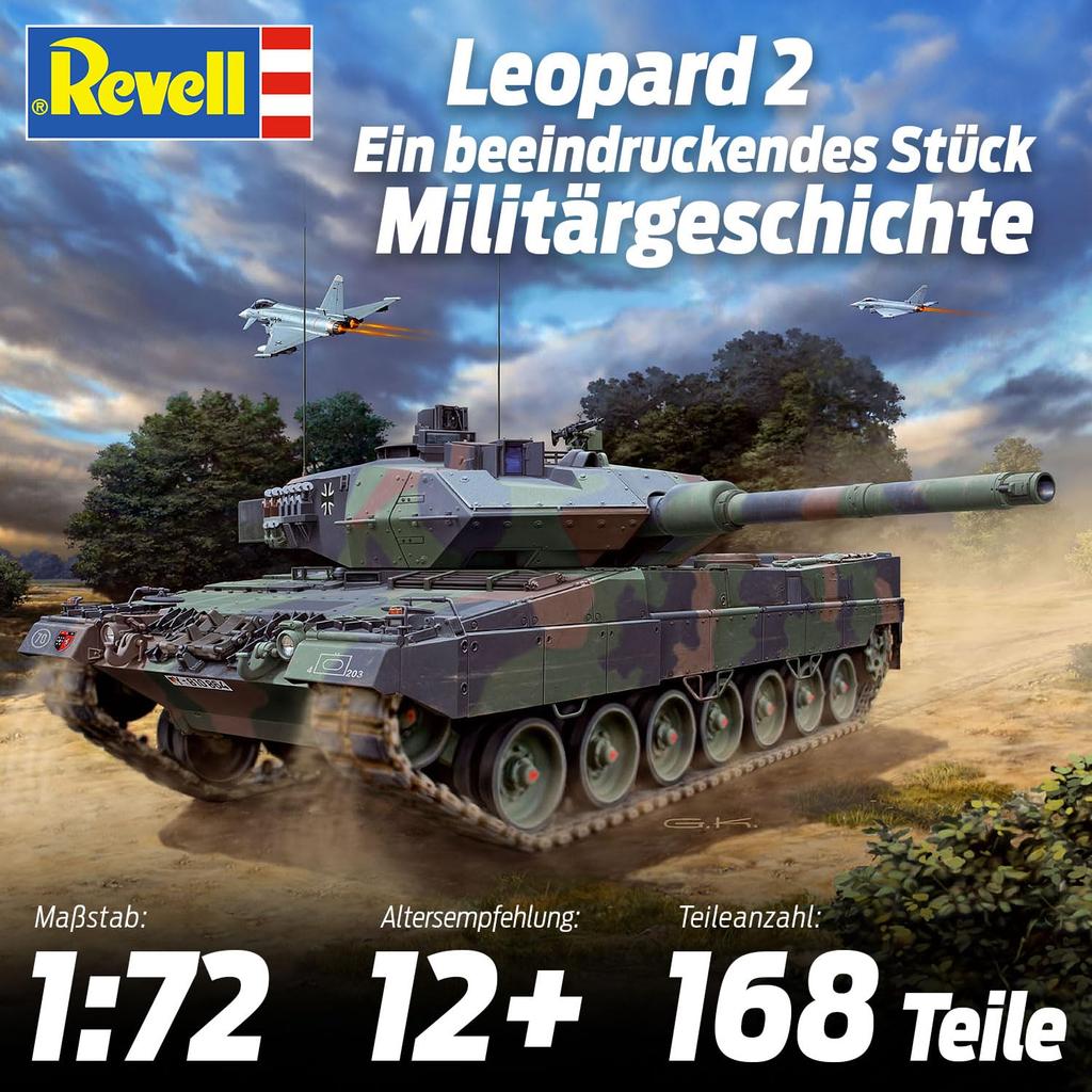 German Revell 1/72 Leopard 2 A6M Plastic Model