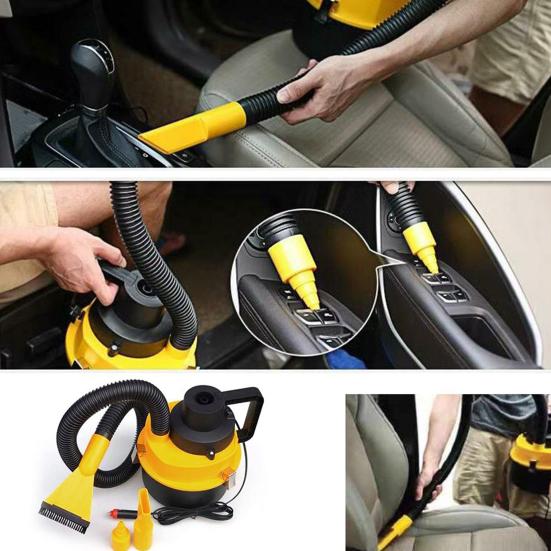 Versatile Car Vacuum Cleaner with Large Dust Bin 2300Pa Strong Suction High Speed Powerful Handheld Vacuum with Cleaning Nozzles