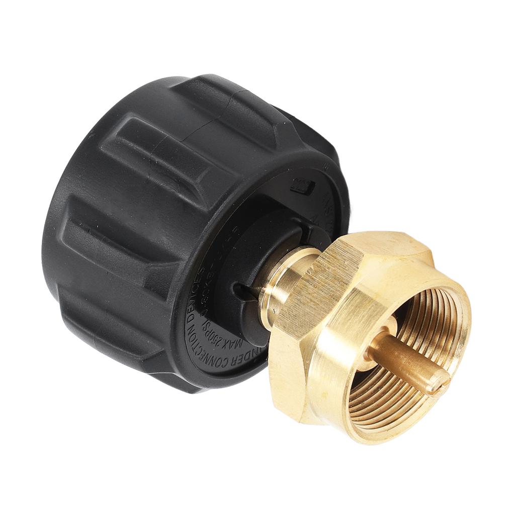 Adaptor de reumplere QCC1 Supapă de reglare Cuplaj de rezervor din alamă pentru butelia de gaz propan de 1 lb