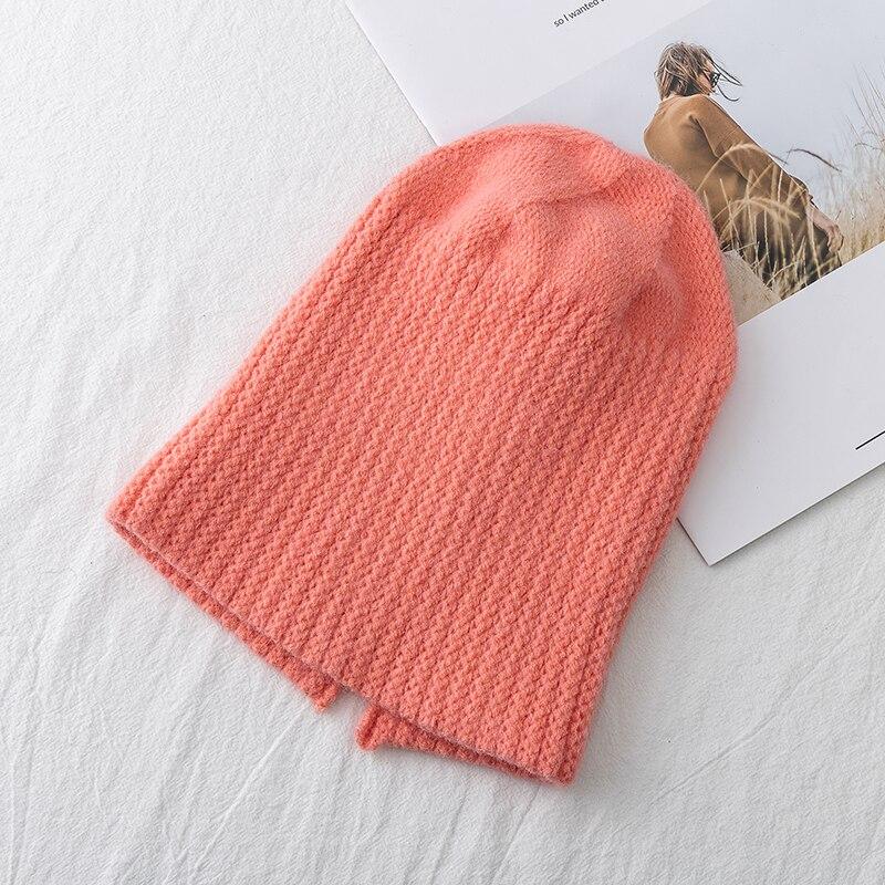 New Women Hat Kpop Style Autumn And Winter Hat Soft Beanie Hats For Women Leisure Back Split Teens Ponytail Knitted Cap