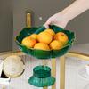 Deepening PET Drained Fruit Tray Home Living Room Tea Table Snack Storage Tray Light Luxury Fruit Candy Tray Gold Stamping Edge