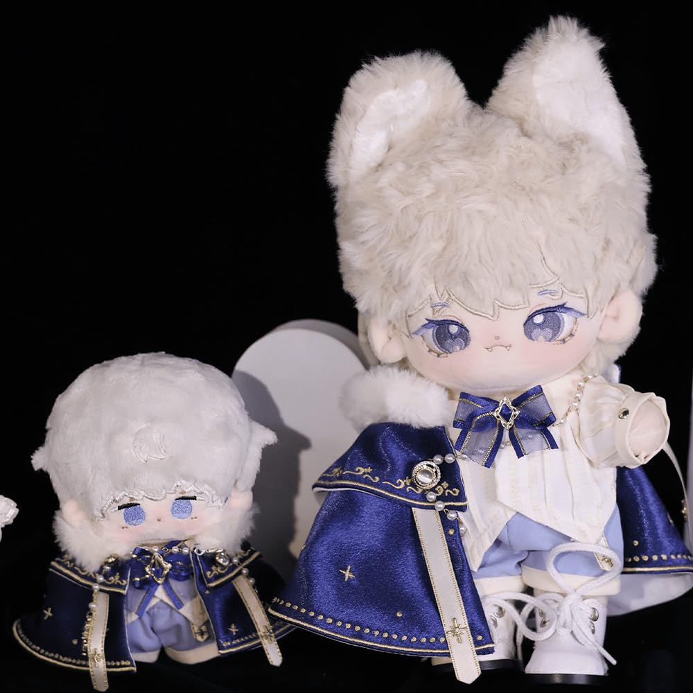 niannyyhouse Doll Clothes 10cm 20cm Blue Cape Suit with Shirt and Pants (10cm)