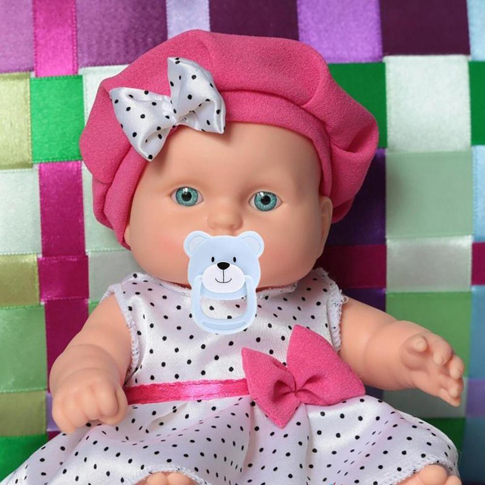 Lovely Print Doll Magnet Pacifier Pure Color Baby Doll Pacifier Bottle Doll Toy  Kids Toys