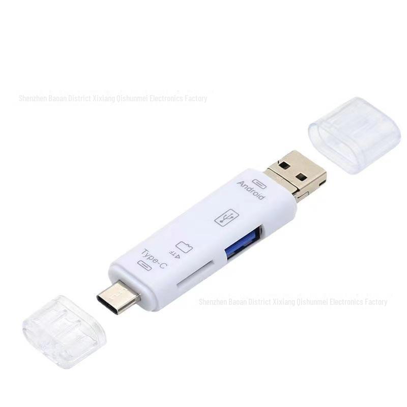 5-in-1 Multi-Function Type-C Card Reader USB OTG for Android, Mobile & Computer – TF Card Converter