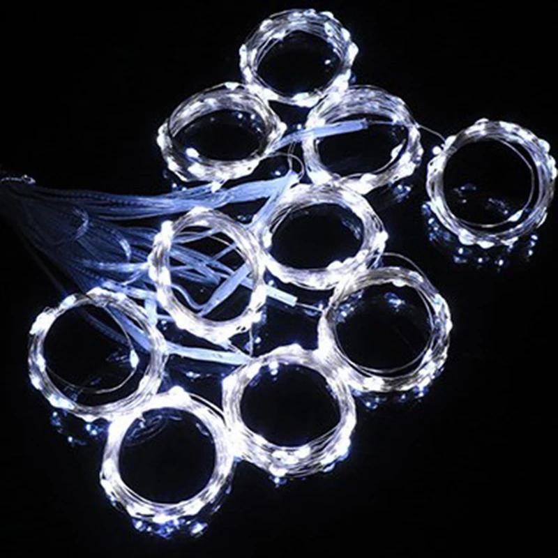 USB Remote Control 8 Function Copper Wire Curtain Lights String Hooks LED Star Lights Christmas Decoration