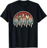 Mechanic Heartbeat Wrench Spanner Retro Sunset Graphic Tee Vintage Auto Repair Short Sleeve T-Shirt