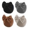 4Pcs Cotton Bonnet Hat Newborns Bowknot Turban Hat Soft Breathable Baby Fetal Hat Brimless Hospital Cap Windproof