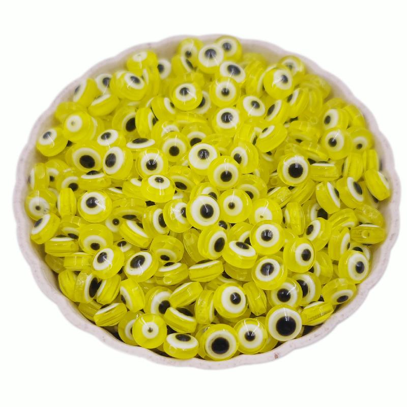 Mărgele ovale Mărgele distanțiere din rășină cu ochi rău pentru realizarea de bijuterii Mărgele ochi de pește Accesorii artizanale Brățară DIY