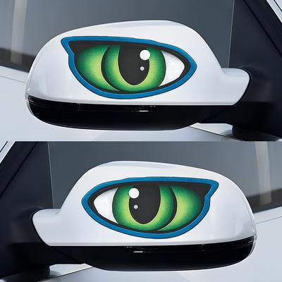 Creative Green Cat-eye Car Stickers, Glass Stickers, and Electric Vehicle Beautification and Decoration Stickers