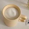 Elegant Table Vanilla Cream Mug (Matte Cafe Cup, Pretty Glass Gift)