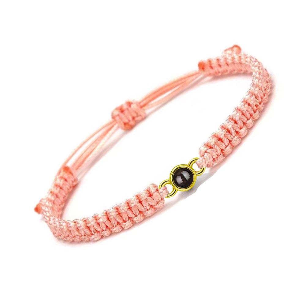 Custom Photo Bracelet with Photo Projection Hand Woven Personalized Photo Projection Bracelet Memory Bracelet Photo Wholesale