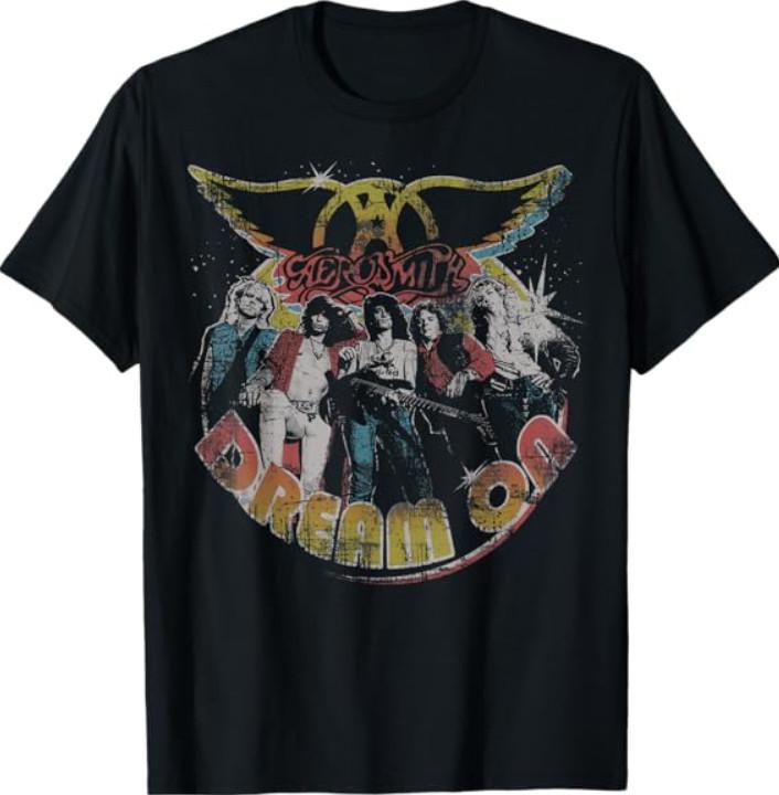 Aerosmith Dream On Portrait Rock Music Tees