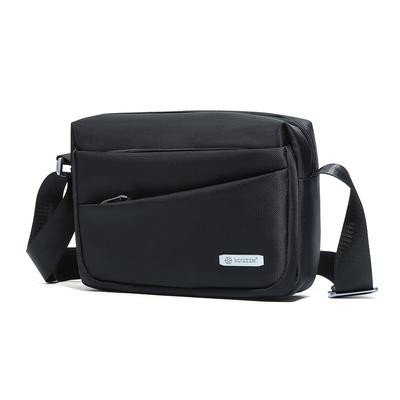 Pánska čierna horizontálna taška cez jedno rameno, veľká crossbody taška, jednoduchá módna malá cestovná taška