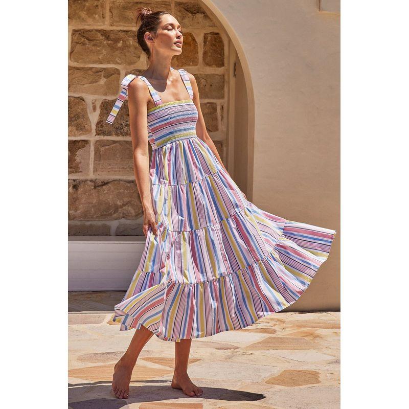 Long Camisole Dress2025 European and American Summer Women New Sleeveless Print Long Sling Dress