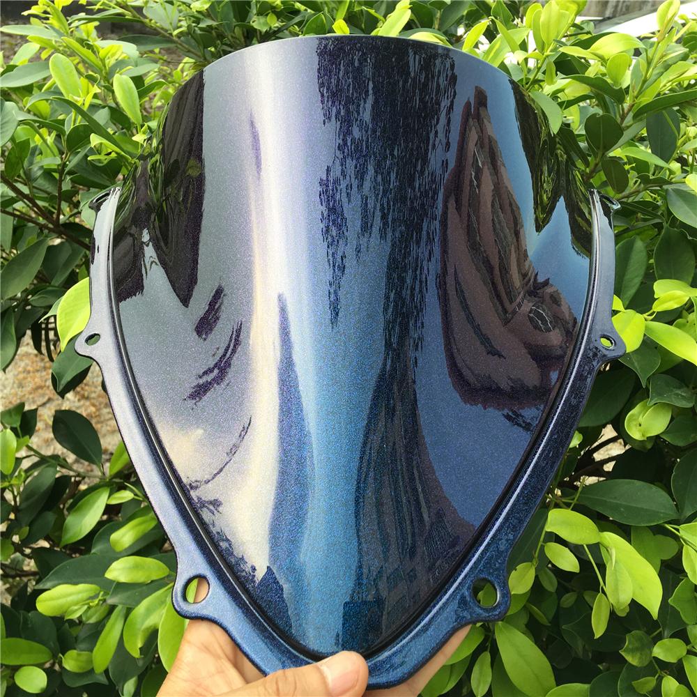 Glitter Chameleon Carbon Motorcycle Windshield For Suzuki GSXR 600 750 R K6 2006 2007 06